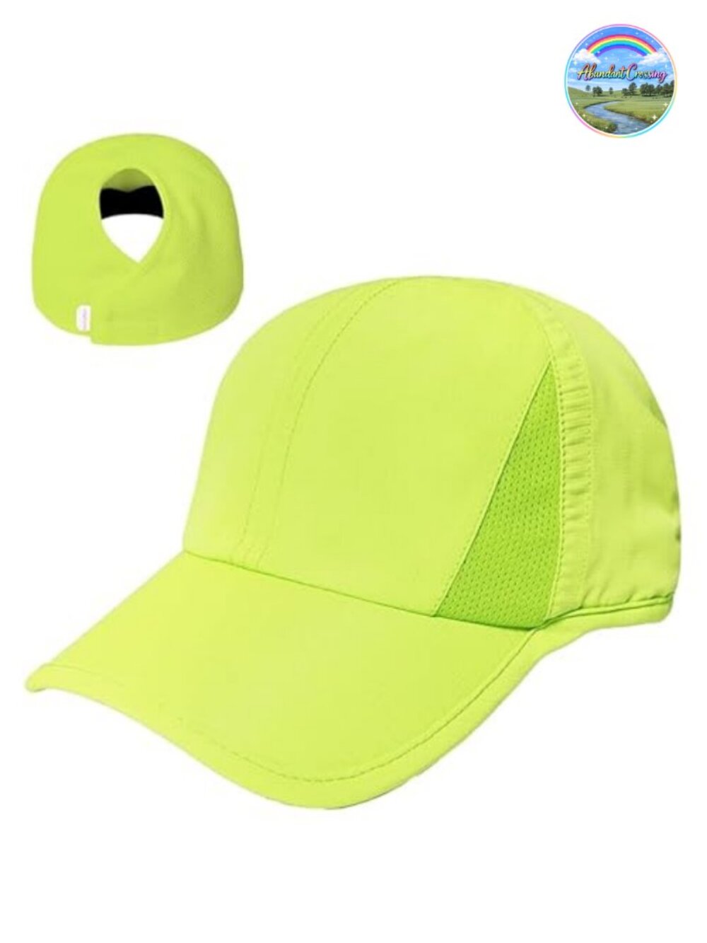 Open Back Ponytail Baseball Cap Active Tangle-Free Ponytail Hat